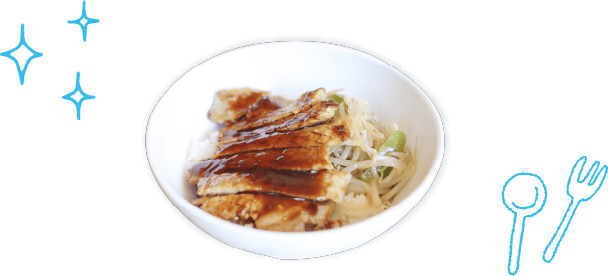 A校舎カフェテリアで日替わりわくわくランチ